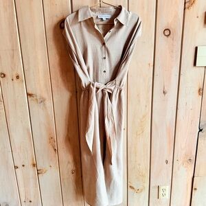 Emma & Michele Tan Long Sleeve Dress